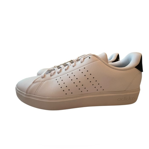 NWOB Adidas Men’s Advantage 2.0 Tennis Shoes in White/Black Ink in size 9.5 - Picture 3 of 8